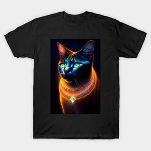 Black Cat - Modern digital art T-Shirt